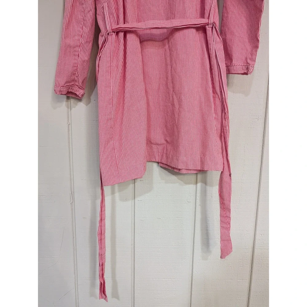 Cecil and Lou Girls Red White Gingham Cotton Robe Size 8‎ Sleepwear Loungewear